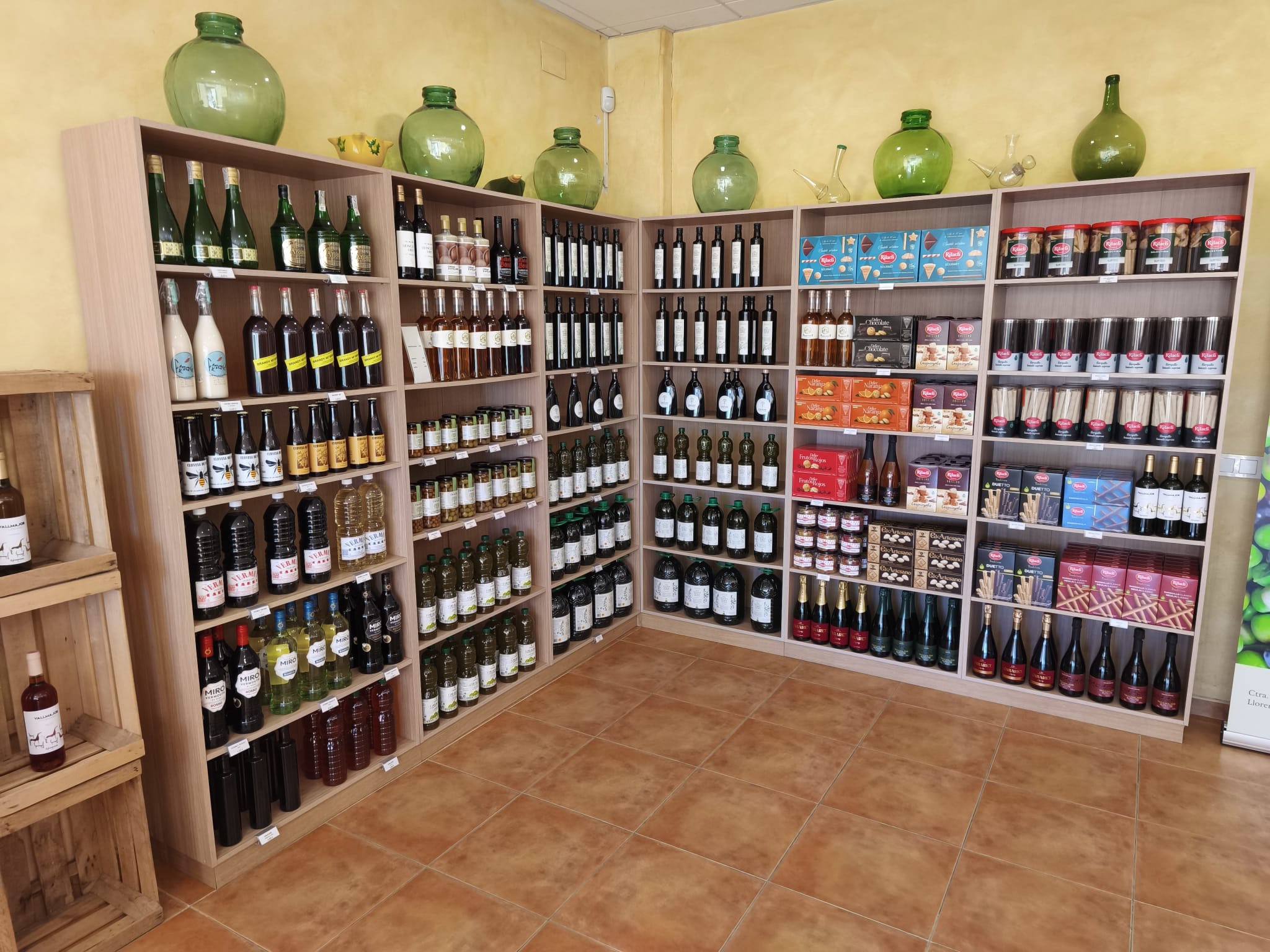 Racó de productes de la botiga